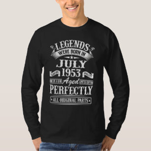 69ste verjaardag voor legendes geboren juli 1953 6 t-shirt