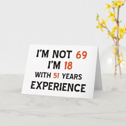 69ste verjaardagsdesign kaart (Gele Bloem)