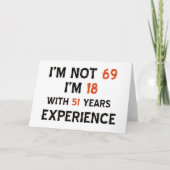 69ste verjaardagsdesign kaart (Voorkant)