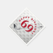69th Birthday Golf Ball and Club Servet (Hoek)