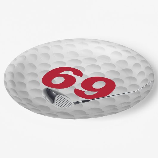 69th Birthday Golf Ball Design Papier Bord (Gekanteld)