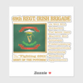 69th Regiment, Ierse Brigade (BH) Sticker (Vel)