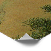 6. 紫 双 図, 若 Hydrangea en Rooster, Jakuchüu Poster (Hoek)