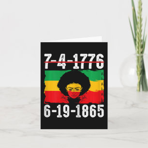 6-19-1865 Afro-Amerikaanse zwarte geschiedenis Maa Kaart