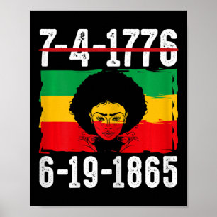 6-19-1865 Afro-Amerikaanse zwarte geschiedenis Maa Poster