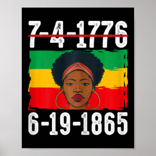 6-19-1865 Afro-Amerikaanse zwarte geschiedenis maa Poster