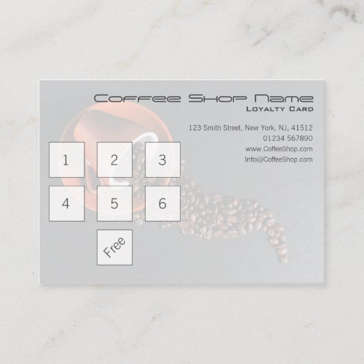 6 + 1 gratis overeenkomende Koffiewinkel Loyalty S (Achterkant)