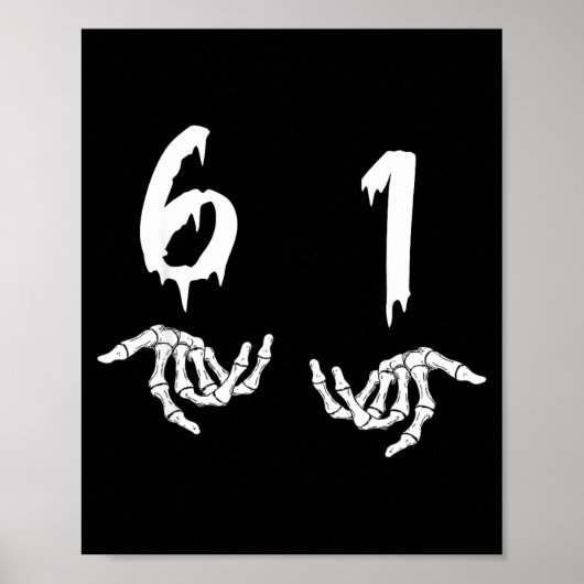6 1 Six Swan Funny New Slang Six One 61  Poster (Voorkant)