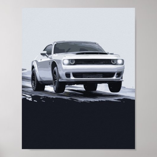 6.2L LANCEERBESTURING HELLCAT DRAG RADIAL REDEYE i Poster (Voorkant)