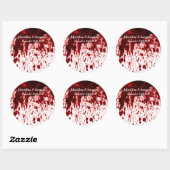6 - 3" Favor Stickers Blood Splatter Vampire Gothi (Vel)