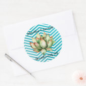 6 - 3" Favor Stickers Boho Cacti Cactus Succulent (Envelop)