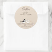 6 - 3" Favor Stickers Bruiloft Vogels Bruid Groom (Tas)