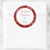 6 - 3" Favor Stickers Christmas Red Sneeuwvlokken (Tas)