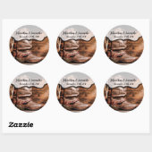 6 - 3" Favor Stickers Cowboy laarzen Schuur Houten (Vel)