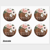 6 - 3" Favor Stickers Geometrische Tuin Roos Schuu (Vel)