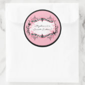 6 - 3" Favor Stickers Girly Butterfly Zebra Print (Tas)