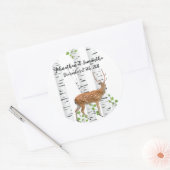 6 - 3" Favor Stickers Herten Doe Woodland Buck Lab (Envelop)