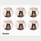 6 - 3" Favor Stickers laarzen Country Rustic Weste (Vel)