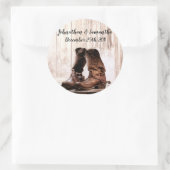 6 - 3" Favor Stickers laarzen Country Rustic Weste (Tas)
