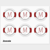 6 - 3" Favor Stickers Lady Bug op paardenbloem roo (Vel)