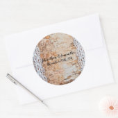 6 - 3"Favor Stickers Land Schuur Houten Kant Trim (Envelop)