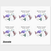 6 - 3" Favor Stickers Lavendel Hibiscus op wit (Vel)