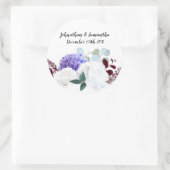 6 - 3" Favor Stickers Lavendel Hibiscus op wit (Tas)