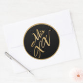 6 - 3" Favor Stickers Mis XV Goud Zwart (Envelop)