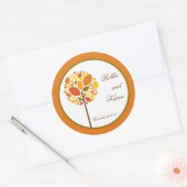 6 - 3" Favor Stickers Modern Autumn Tree Herfst (Envelop)