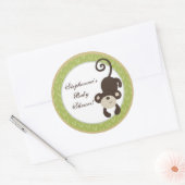 6 - 3" Favor Stickers Monkey Time Zoo Animal (Envelop)