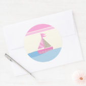 6 - 3" Favor Stickers Naut Sail Boat Whale (Envelop)