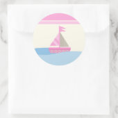 6 - 3" Favor Stickers Naut Sail Boat Whale (Tas)