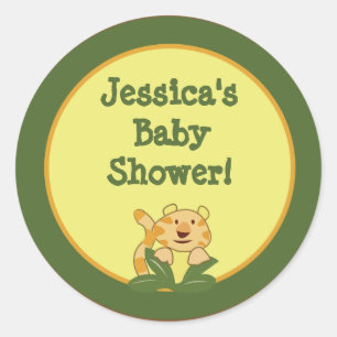6 - 3" Favor Stickers Oerwoud Baby's