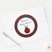 6 - 3" Favor Stickers Red Ladybug (Envelop)
