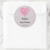 6 - 3" Favor Stickers Roze bloemblaadjes Bloem Ro (Tas)