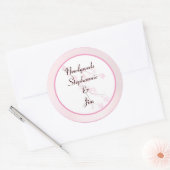 6 - 3" Favor Stickers Roze Kersenbloesem (Envelop)
