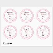 6 - 3" Favor Stickers Roze Kersenbloesem (Vel)