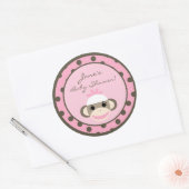 6 - 3" Favor Stickers Roze sokaap (Envelop)
