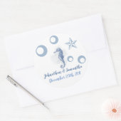6 - 3" Favor Stickers Seahorse Zee Ocean Beach (Envelop)