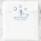 6 - 3" Favor Stickers Seahorse Zee Ocean Beach (Tas)