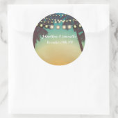 6 - 3" Favor Stickers Strand Sunset Pal Bomen Lich (Tas)