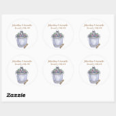 6 - 3" Favor Stickers Summer Country Wedding Roest (Vel)