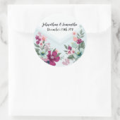 6 - 3" Favor Stickers Tropical Flower op Blue Ombr (Tas)