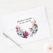 6 - 3" Favor Stickers Tropische bloemen op wit (Envelop)