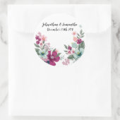 6 - 3" Favor Stickers Tropische bloemen op wit (Tas)