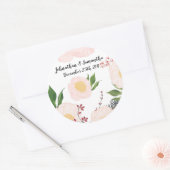 6 - 3" Favor Stickers Witte Bloemen op Whi (Envelop)