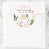 6 - 3" Favor Stickers Witte Bloemen op Whi (Tas)
