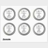 6 - 3" Favor Stickers Zwart Eiffeltoren (Vel)