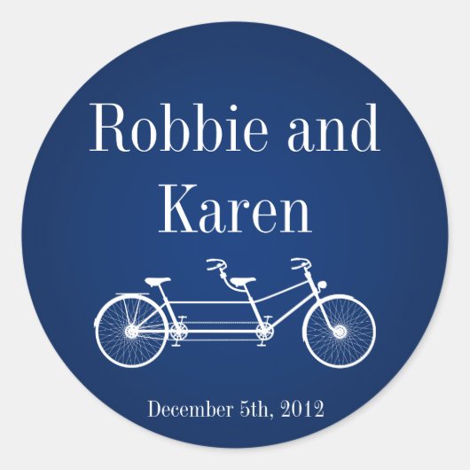 6 - 3 "Favoriet Stickers Whimsical Navy Double Bik (Voorkant)