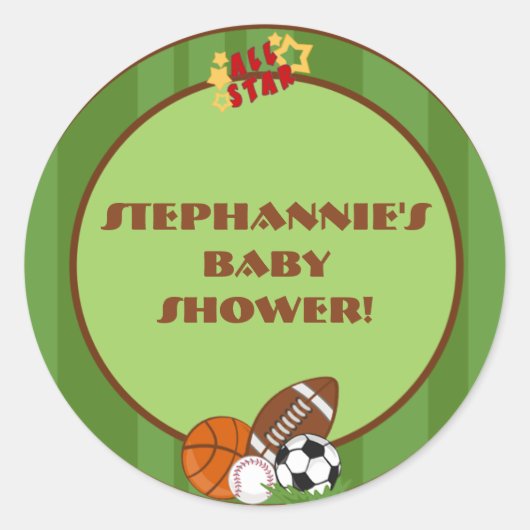 6 - 3" Favoriete Stickers All-Star Green (Voorkant)